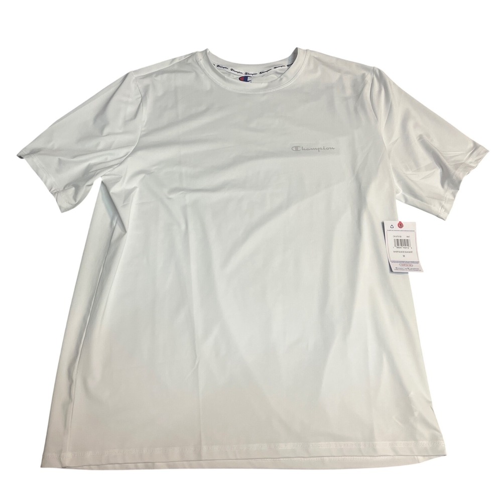 Champion Sun Shirt Mens M White NWT Short Sleeve Crew Neck CN16T2128